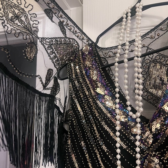 1940’s flapper dress with accessories - Picture 2 of 3